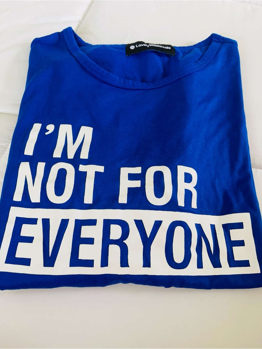 Short Sleeve Tee Love Moschino Blue 'I'M NOT FOR EVERYONE'